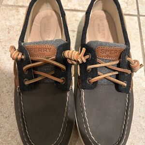 Sperry Men's Black and Tan Boat Shoes